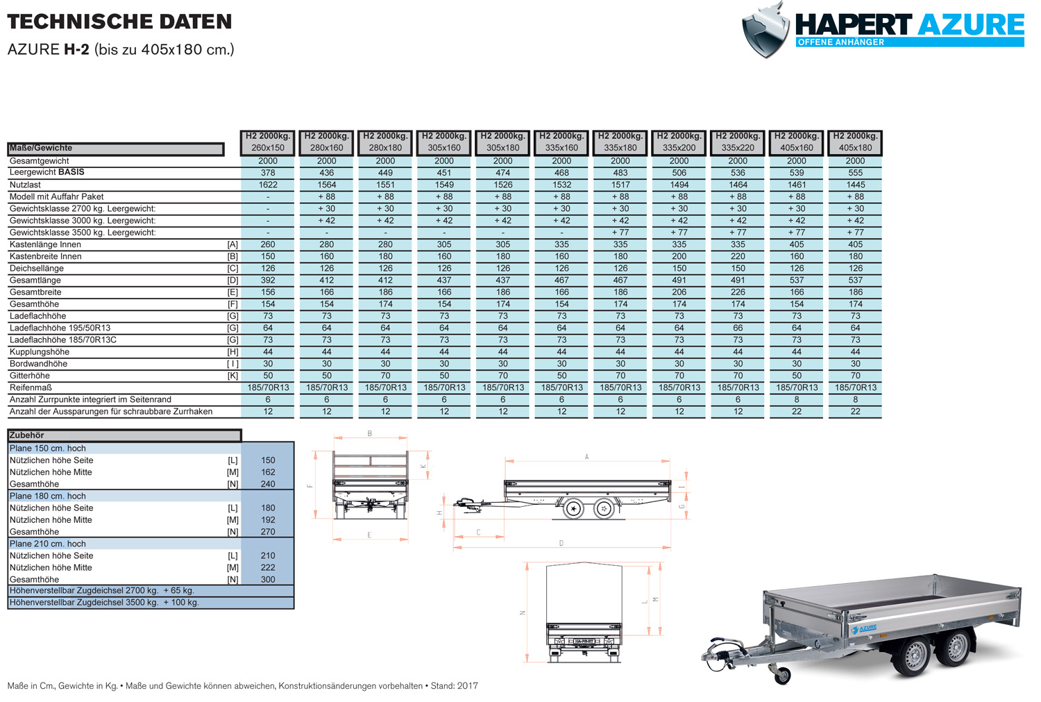 Hapert Azure H-2 – 3000 – 3350 x 1600 Multi Niedriges Fahrwerk – Auffahrpaket – Bild 9