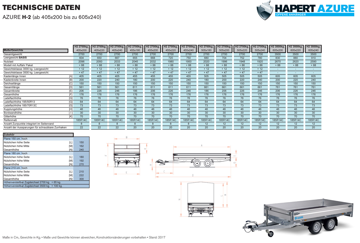 Hapert Azure H-2 – 2700 – 5050 x 1800 Bereifung 185R 14C – Bild 5